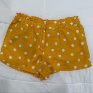 LOFT High Waist Yellow Polka Dot Shorts